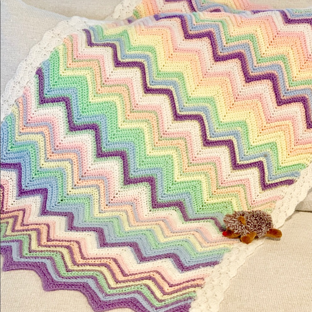 Vintage Pastel Skittles Baby Receiving Blanket